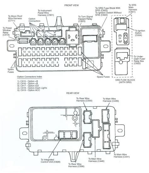 1995 Honda fuse box diagram